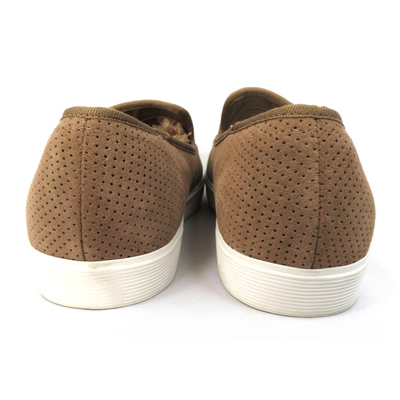 New ZARA Men's Sz 10 EU 43 Brown Tan Perforated Suede Leather Sport Loafers - Picture 10 of 11